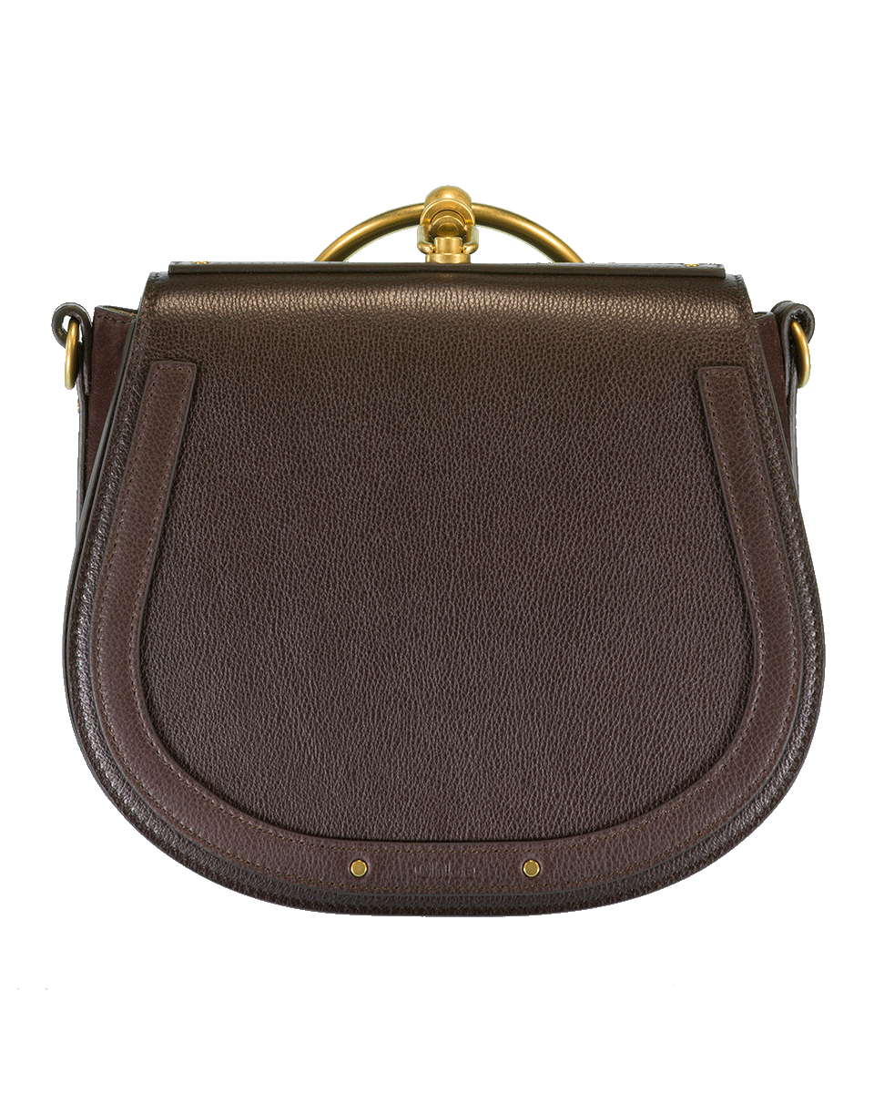 CHLOÉ-Pebbled Leather Nile Bag-CRBNBRWN