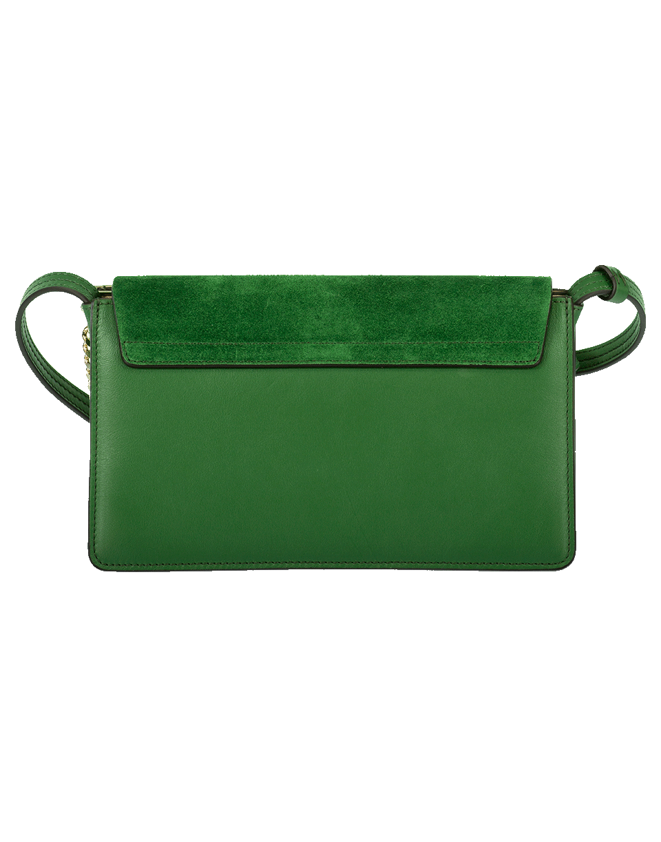 CHLOÉ-Small Faye Suede And Calfskin Shoulder Bag-PINE