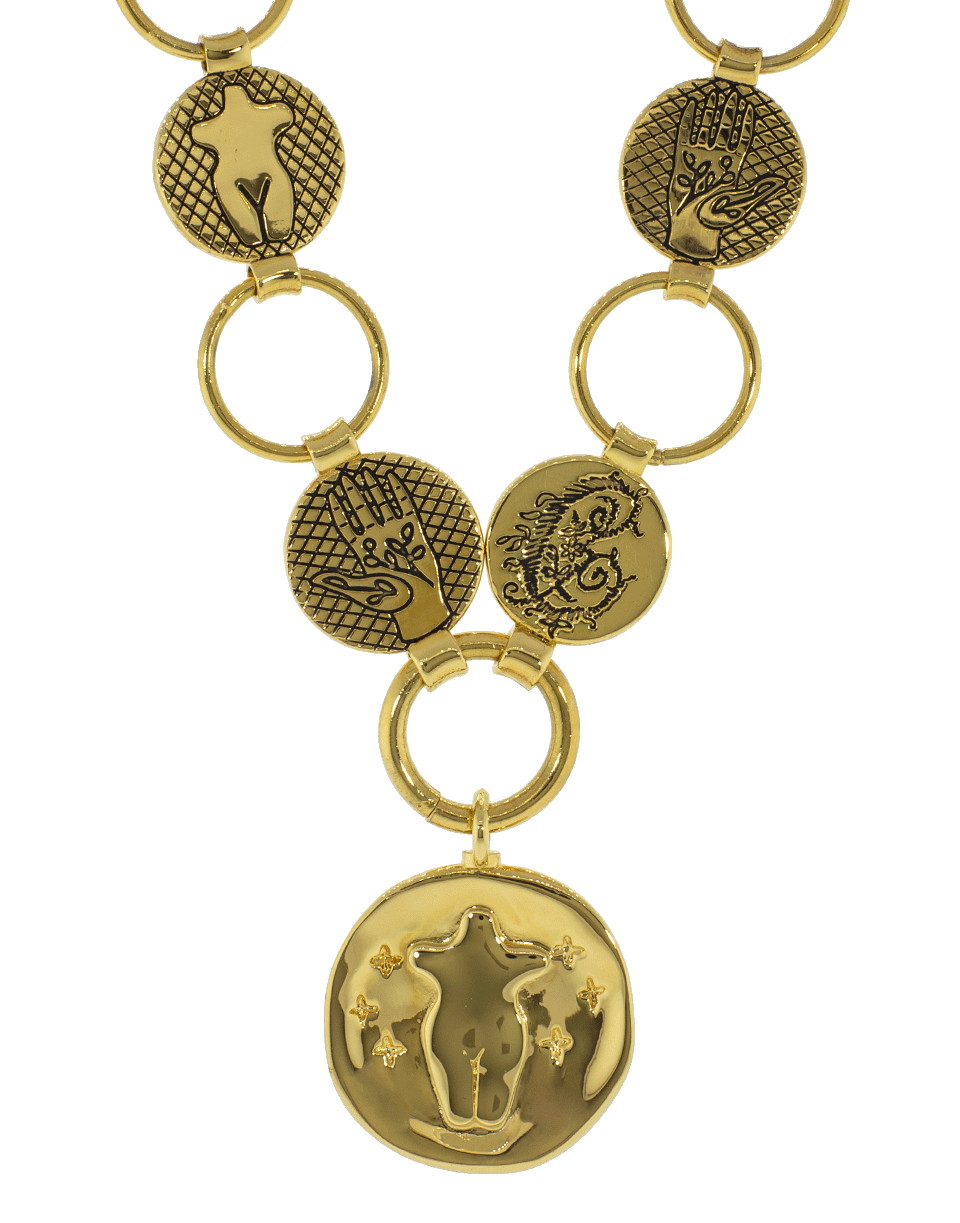 CHLOÉ-Emoji Short Necklace-GOLD