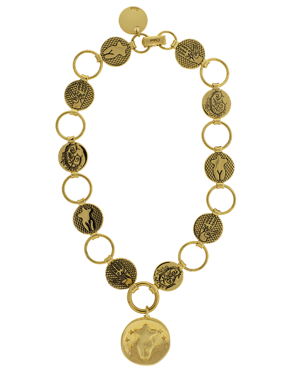 CHLOÉ-Emoji Short Necklace-GOLD