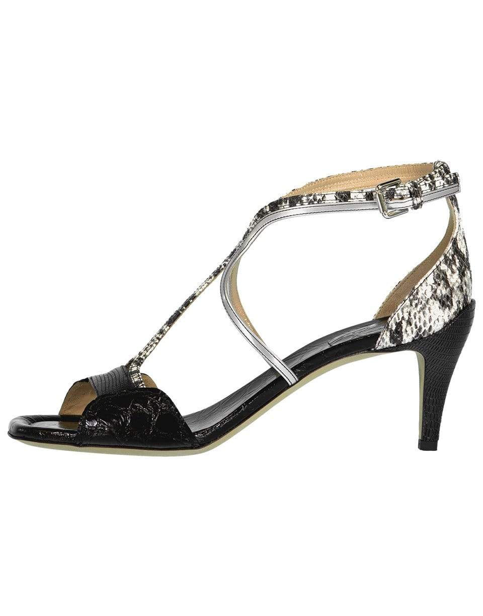 CHLOÉ-Strappy Exotic Mix Leather Sandal-