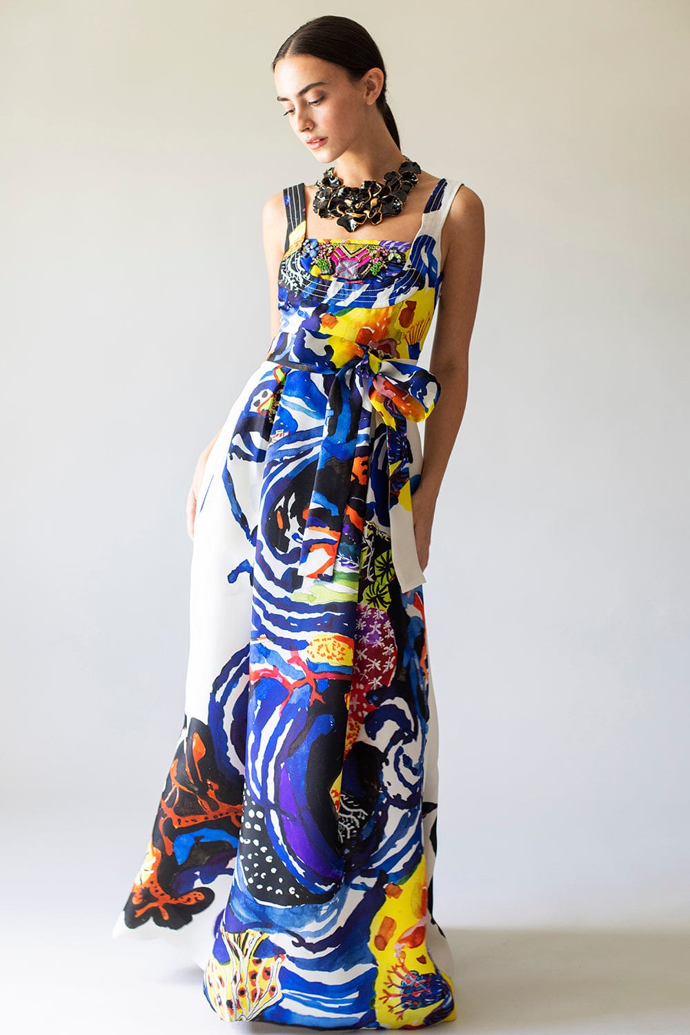 CHRISTIAN LACROIX-Abstract Painted Gown-MULTI