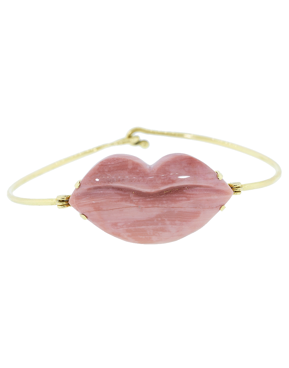 CHRISTINA ALEXIOU-Pink Opal Lips Bracelet-YELLOW GOLD