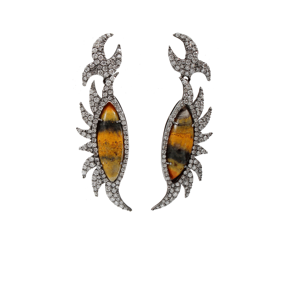 COLETTE JEWELRY-Bumble Bee Diamond Earrings-WHITE GOLD