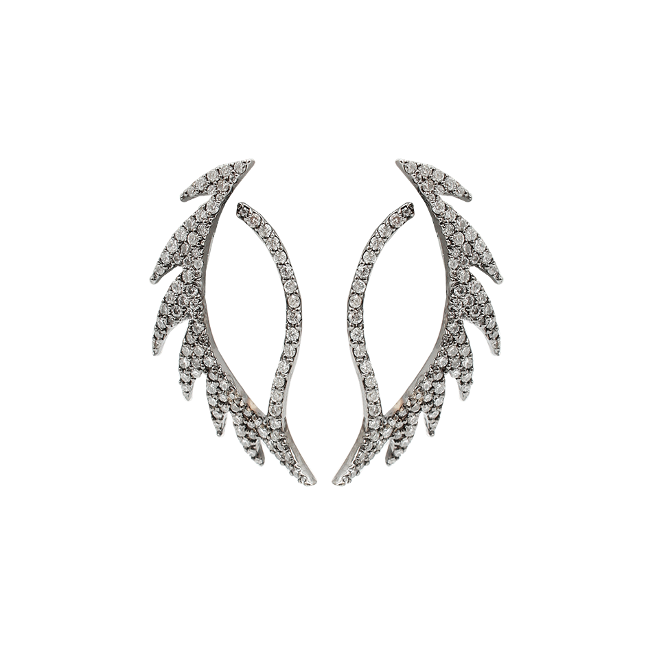 COLETTE JEWELRY-Diamond Pattern Earrings-WHITE GOLD