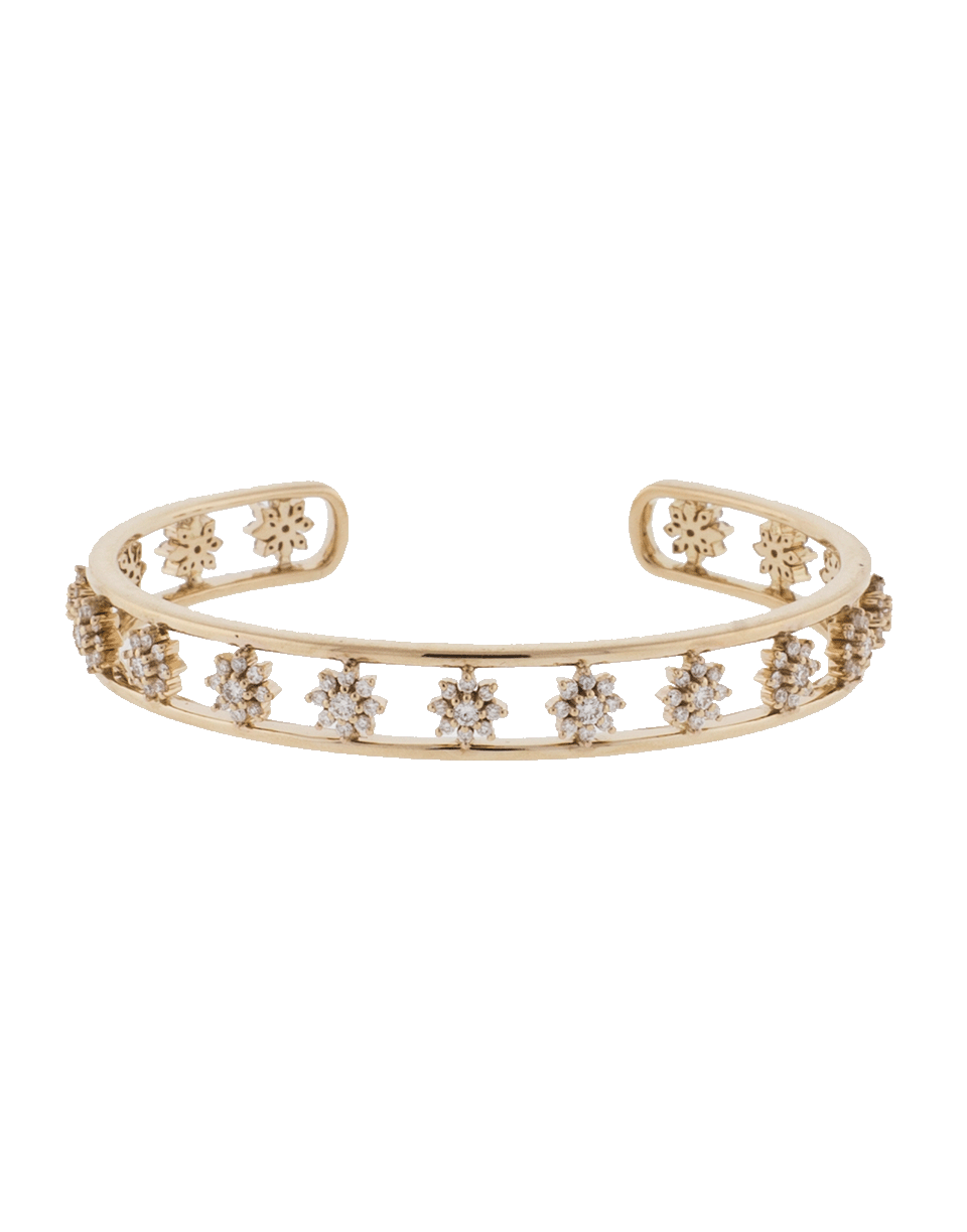 Diamond Flower Cuff Bracelet JEWELRYFINE JEWELBRACELET O DANA REBECCA DESIGNS   