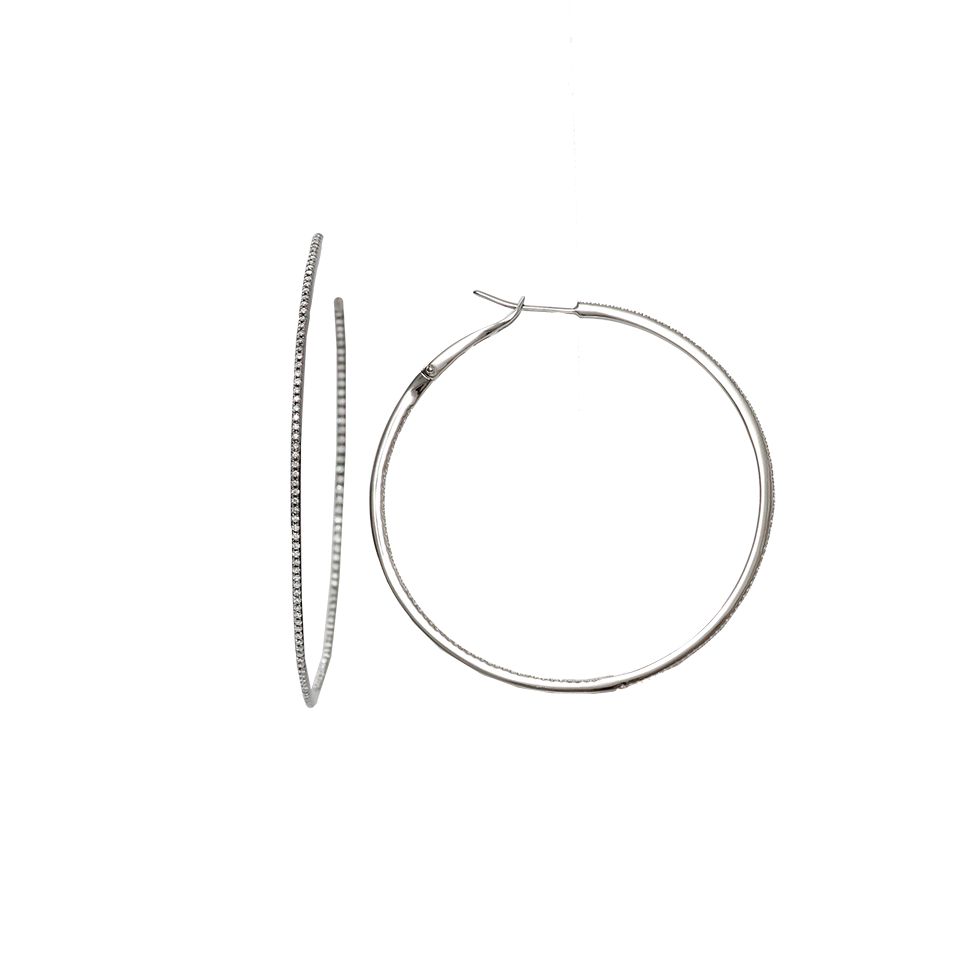 DANA REBECCA DESIGNS-Diamond Pave Hoop Earrings-BLKGOLD