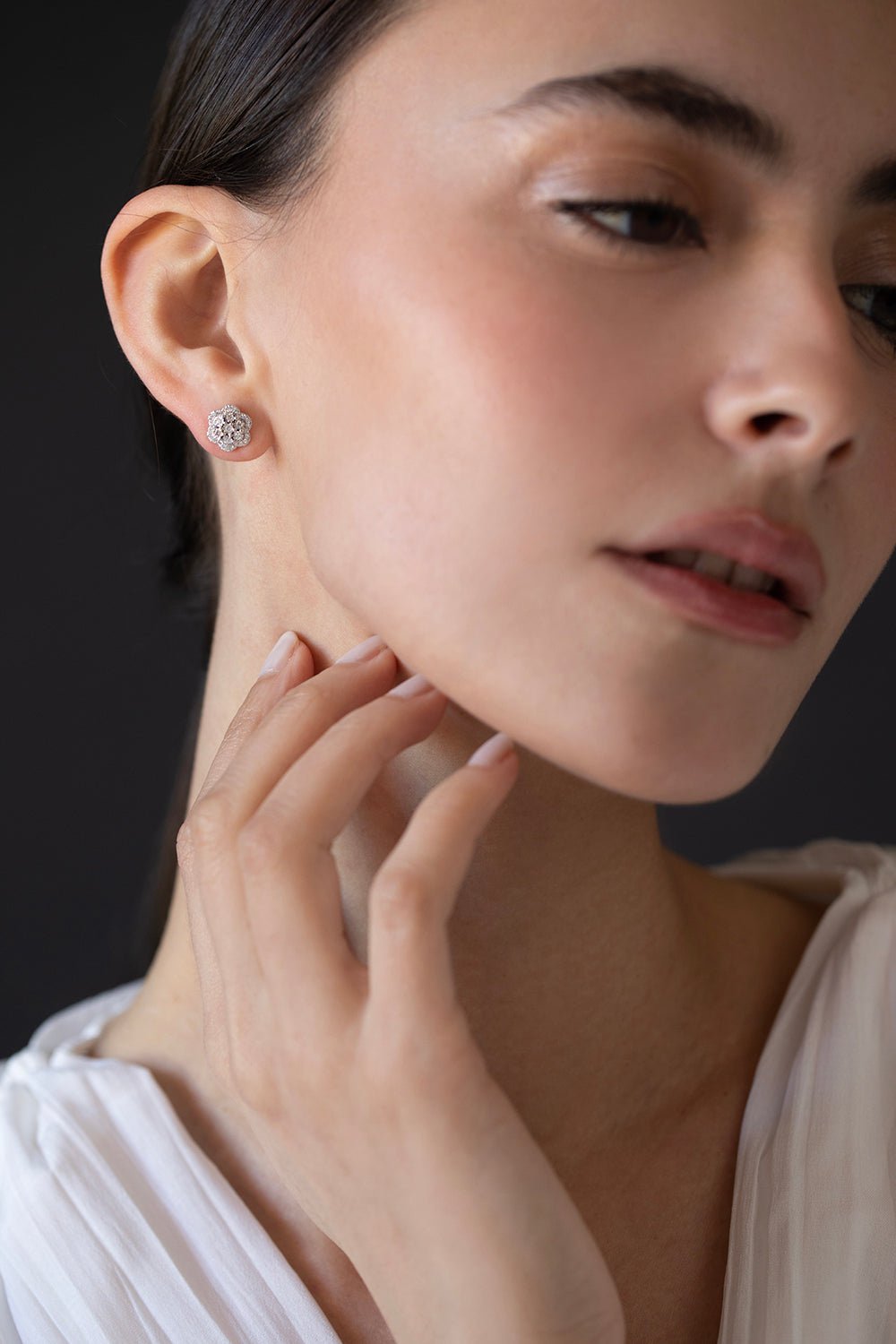 DANA REBECCA DESIGNS-Ava Studs-WHITE GOLD