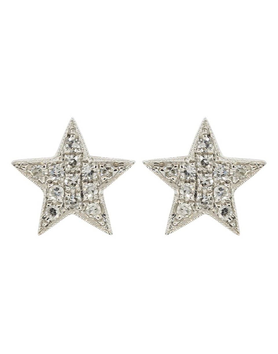 DANA REBECCA DESIGNS-Juilanne Himiko Diamond Star Studs-WHITE GOLD