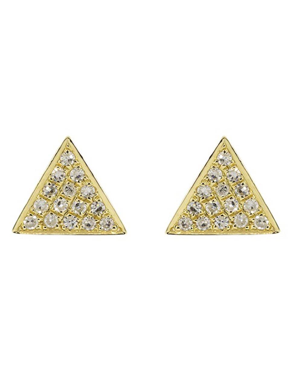 DANA REBECCA DESIGNS-Emily Sarah Triangle Diamond Studs-YELLOW GOLD