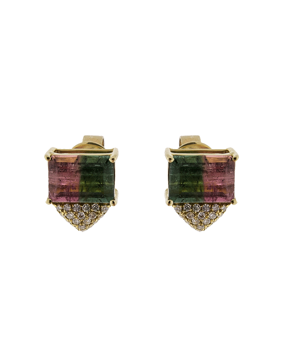 DANA REBECCA DESIGNS-One Of A Kind Watermelon Stud Earrings-YELLOW GOLD