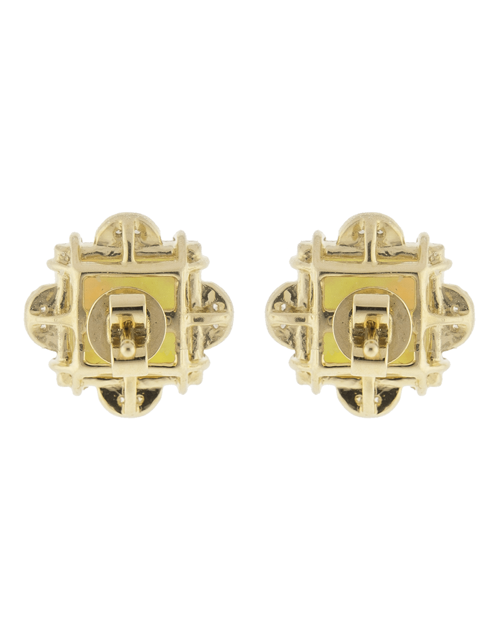 DANA REBECCA DESIGNS-Opal Stud Earrings-YELLOW GOLD