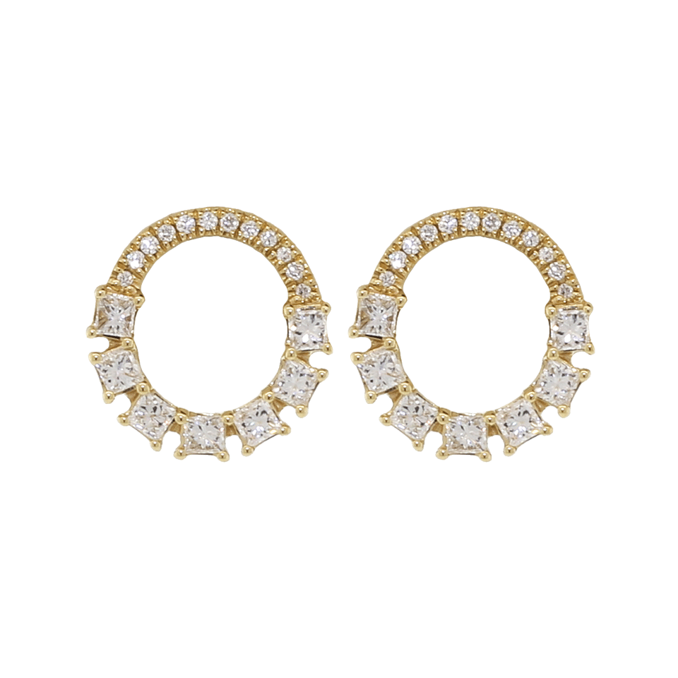 DANA REBECCA DESIGNS-Sadie Pearl Diamond Earrings-YELLOW GOLD