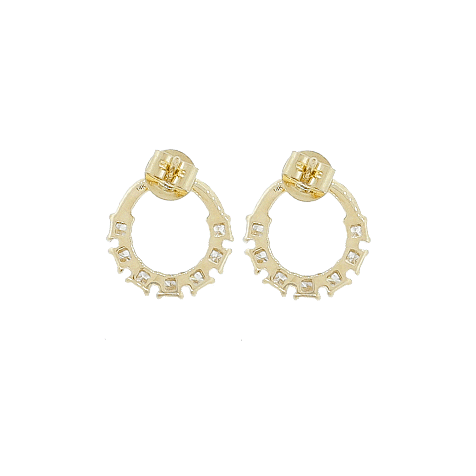 DANA REBECCA DESIGNS-Sadie Pearl Diamond Earrings-YELLOW GOLD