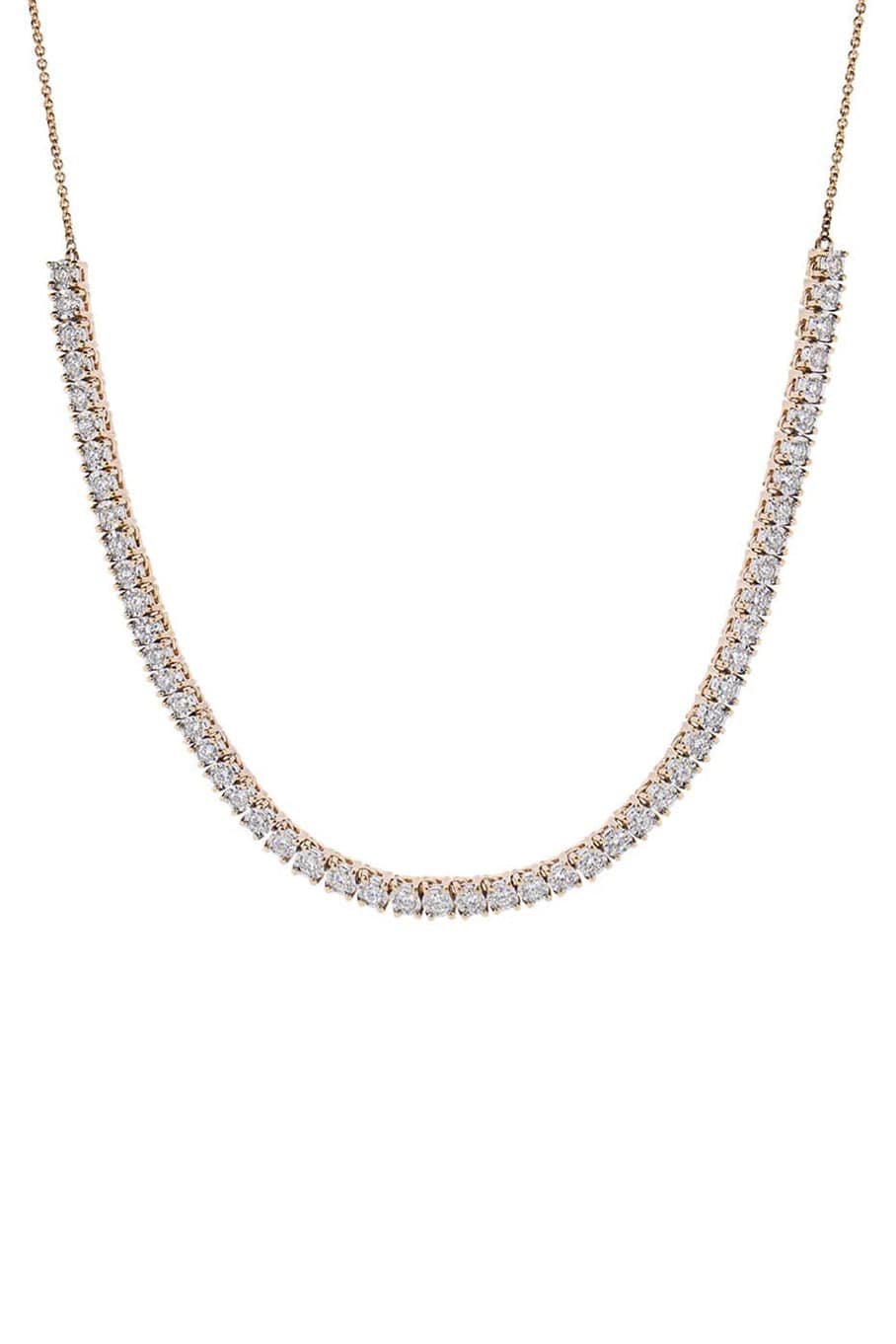 DANA REBECCA DESIGNS-Ava Bea Diamond Tennis Rose Gold Necklace-ROSE GOLD
