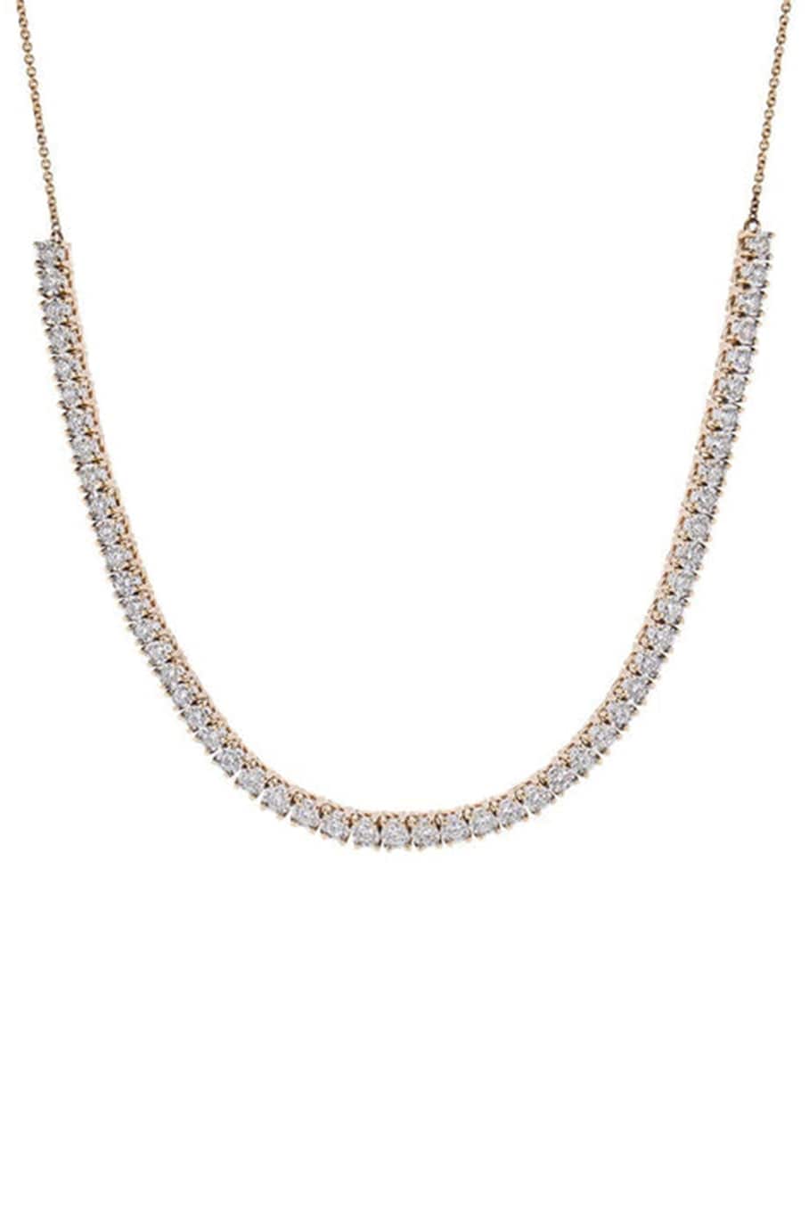 DANA REBECCA DESIGNS-Rose Gold Ava Bea Diamond Tennis Necklace-ROSE GOLD