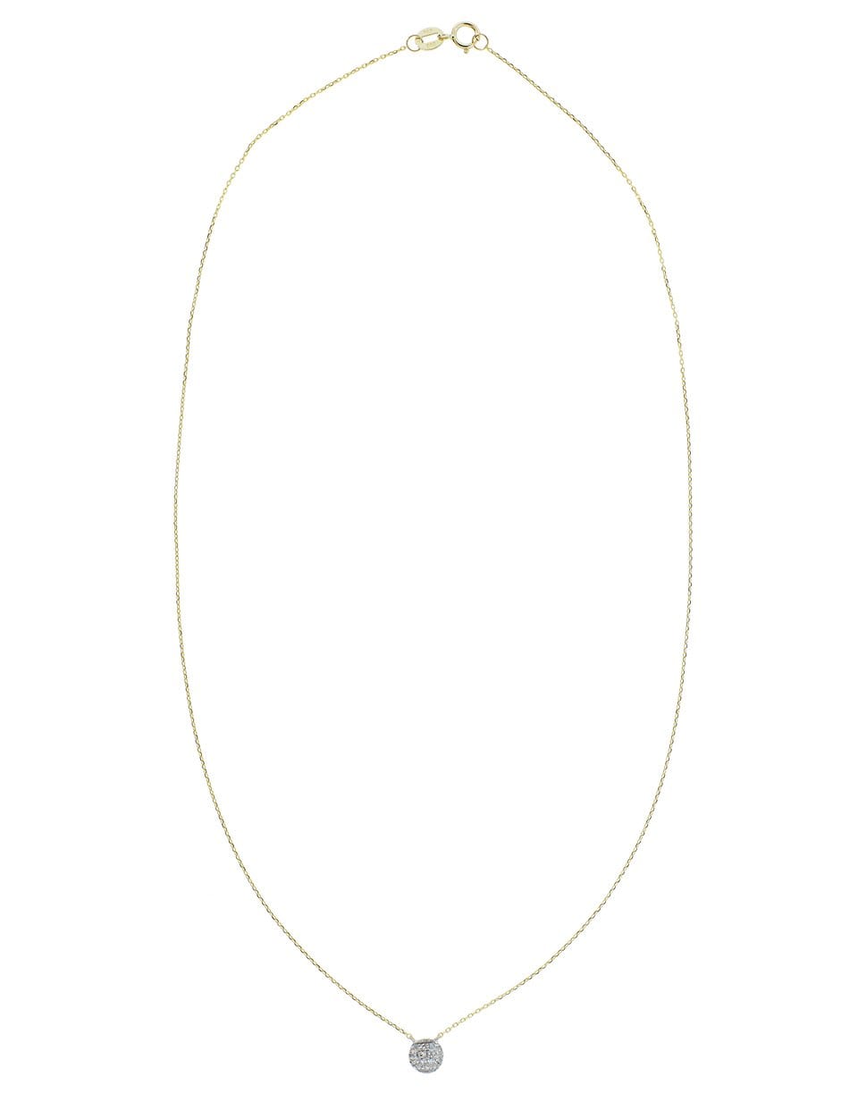 DANA REBECCA DESIGNS-Lauren Joy Mini Diamond Disc Yellow Gold Necklace-YELLOW GOLD