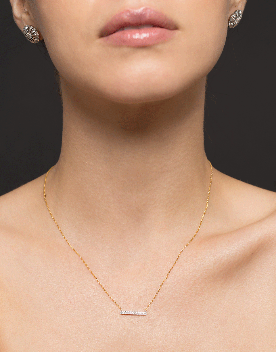 DANA REBECCA DESIGNS-Sylvie Rose Medium Diamond Bar Necklace-YELLOW GOLD