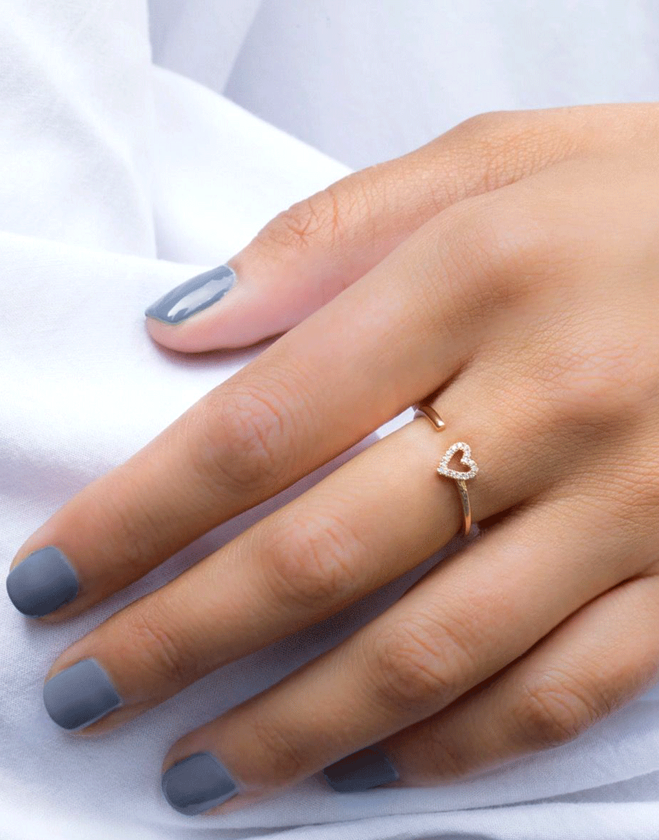 DANA REBECCA DESIGNS-Diamond Pave Heart Ring-