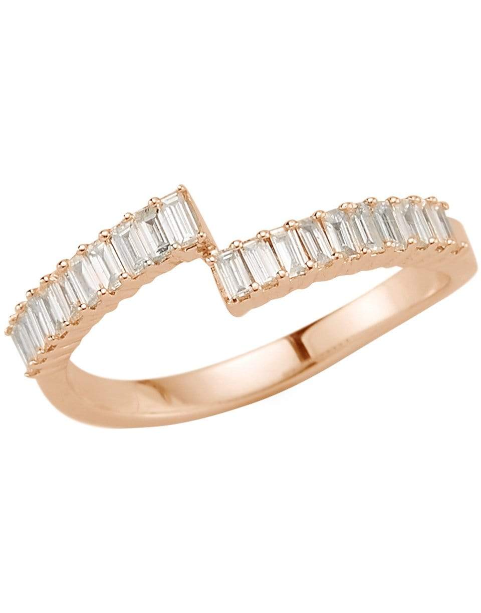 DANA REBECCA DESIGNS-Rose Gold Sadie Pearl Split Baguette Ring-ROSE GOLD