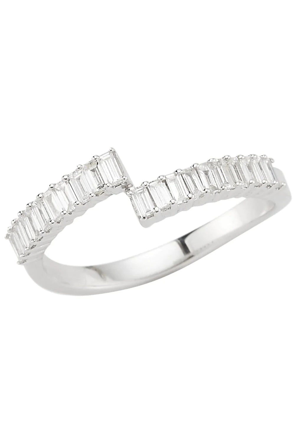 DANA REBECCA DESIGNS-White Gold Sadie Pearl Split Baguette Diamond Ring-WHITE GOLD
