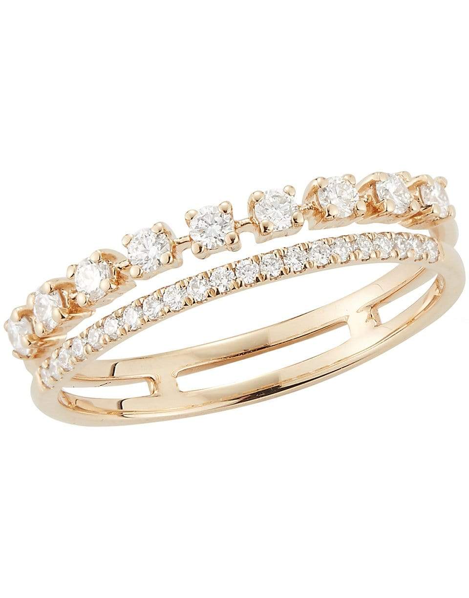 DANA REBECCA DESIGNS-Ava Bea Double Row Diamond Ring-YELLOW GOLD