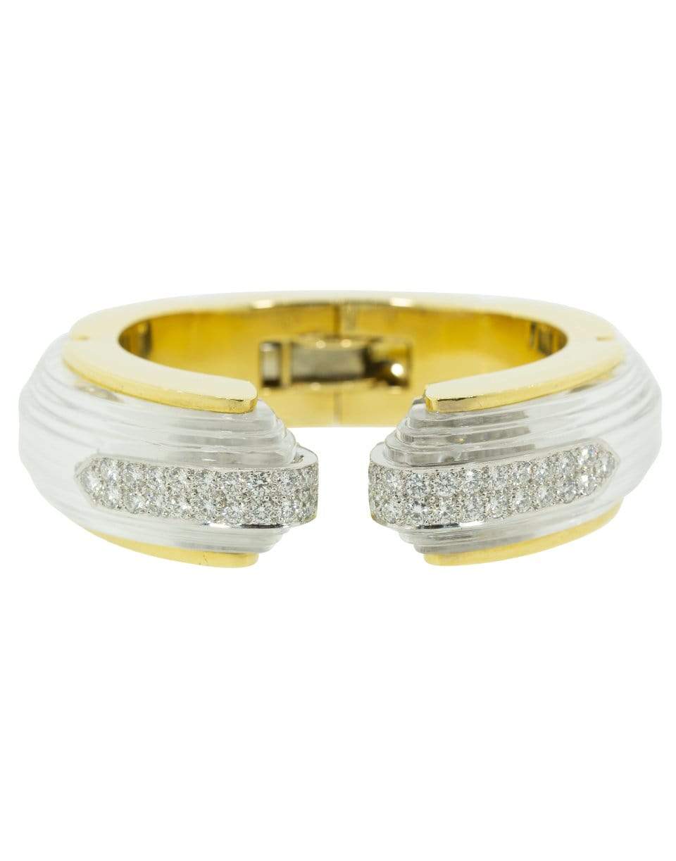 DAVID WEBB-Couture Rock Crystal Diamond Bracelet-PLATINUM