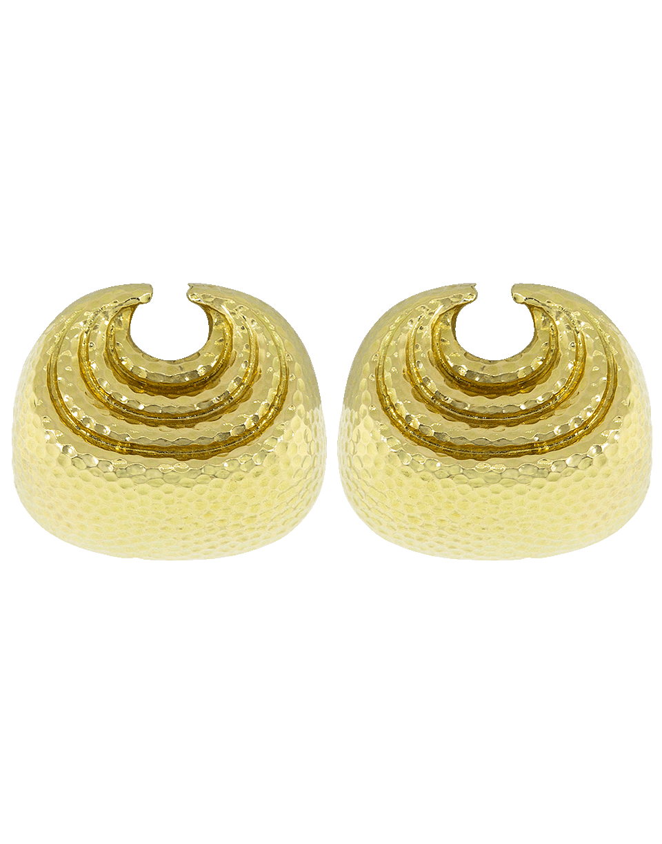 DAVID WEBB-Concentric Crescent Earrings-YELLOW GOLD