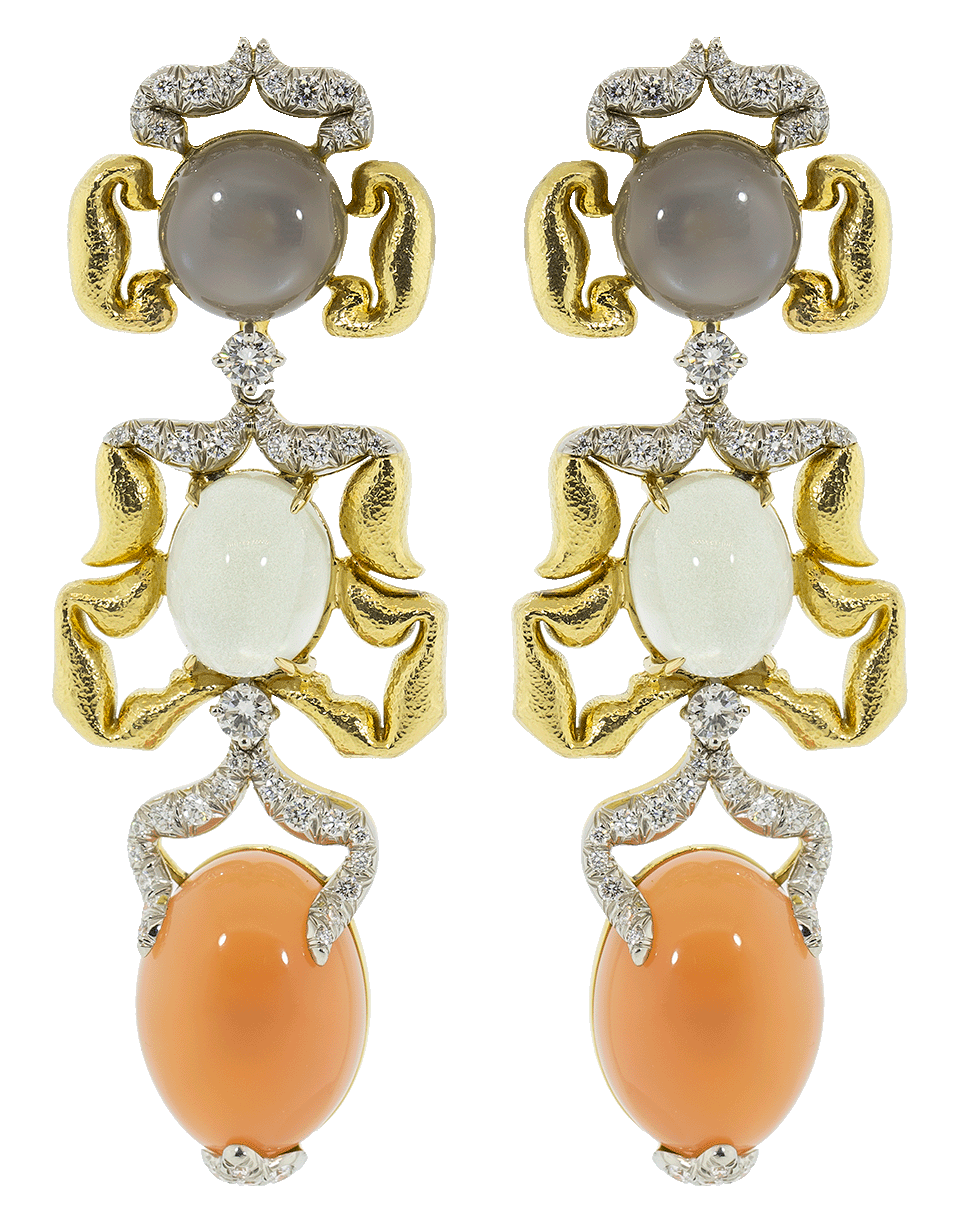 DAVID WEBB-Couture Moonstone Diamond Earrings-YELLOW GOLD
