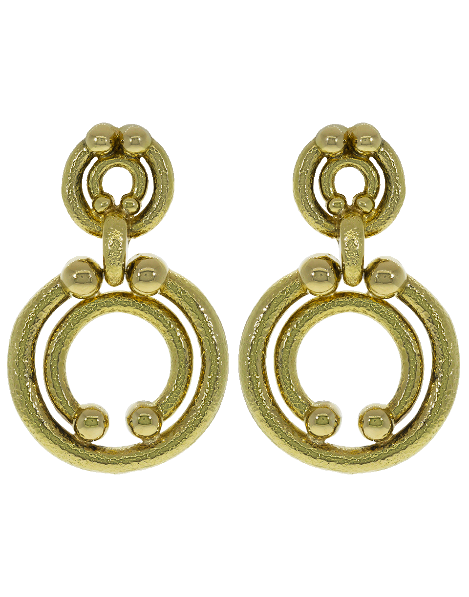 DAVID WEBB-Hammered Gold Earrings-YELLOW GOLD