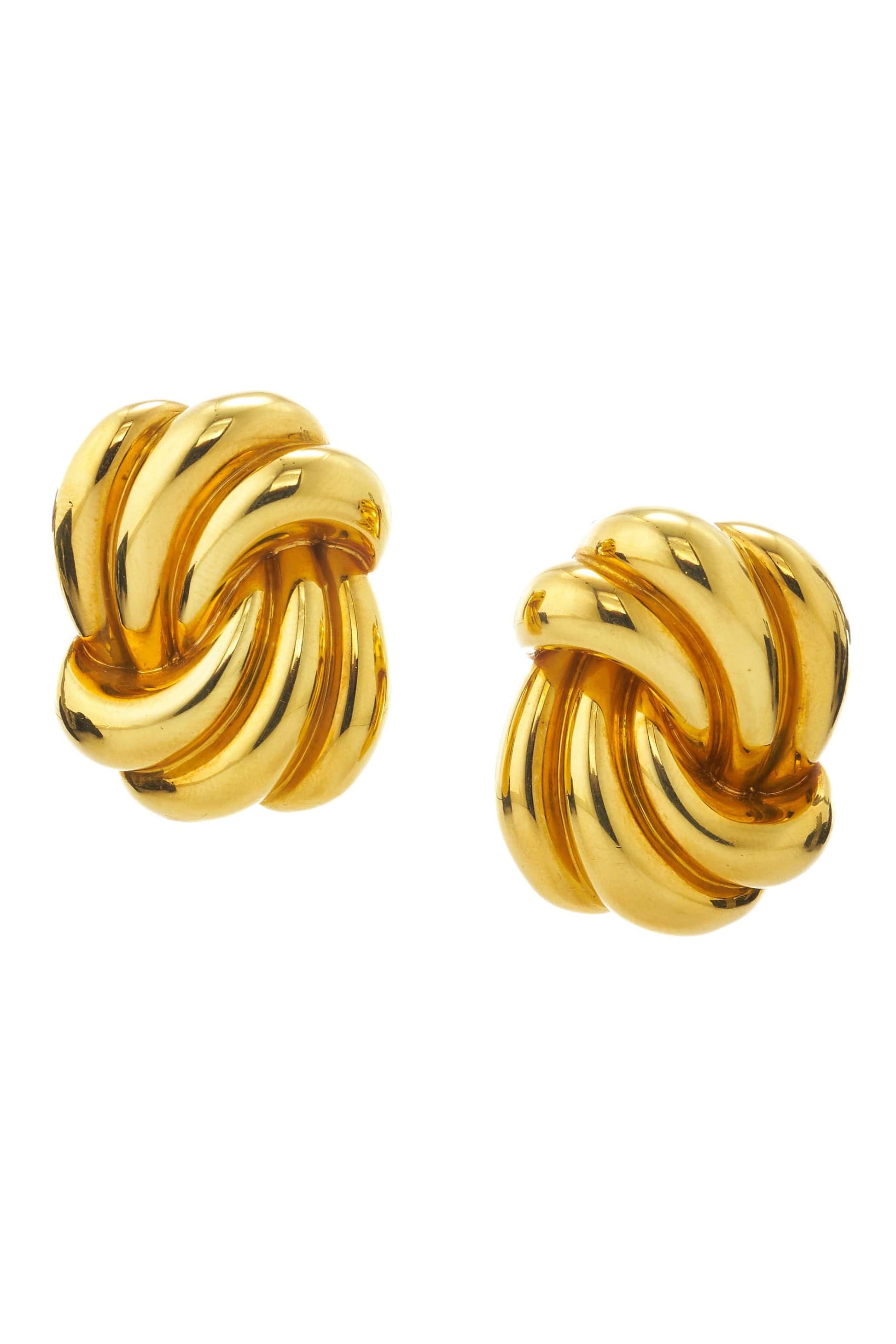 DAVID WEBB-Knot Earrings-YELLOW GOLD