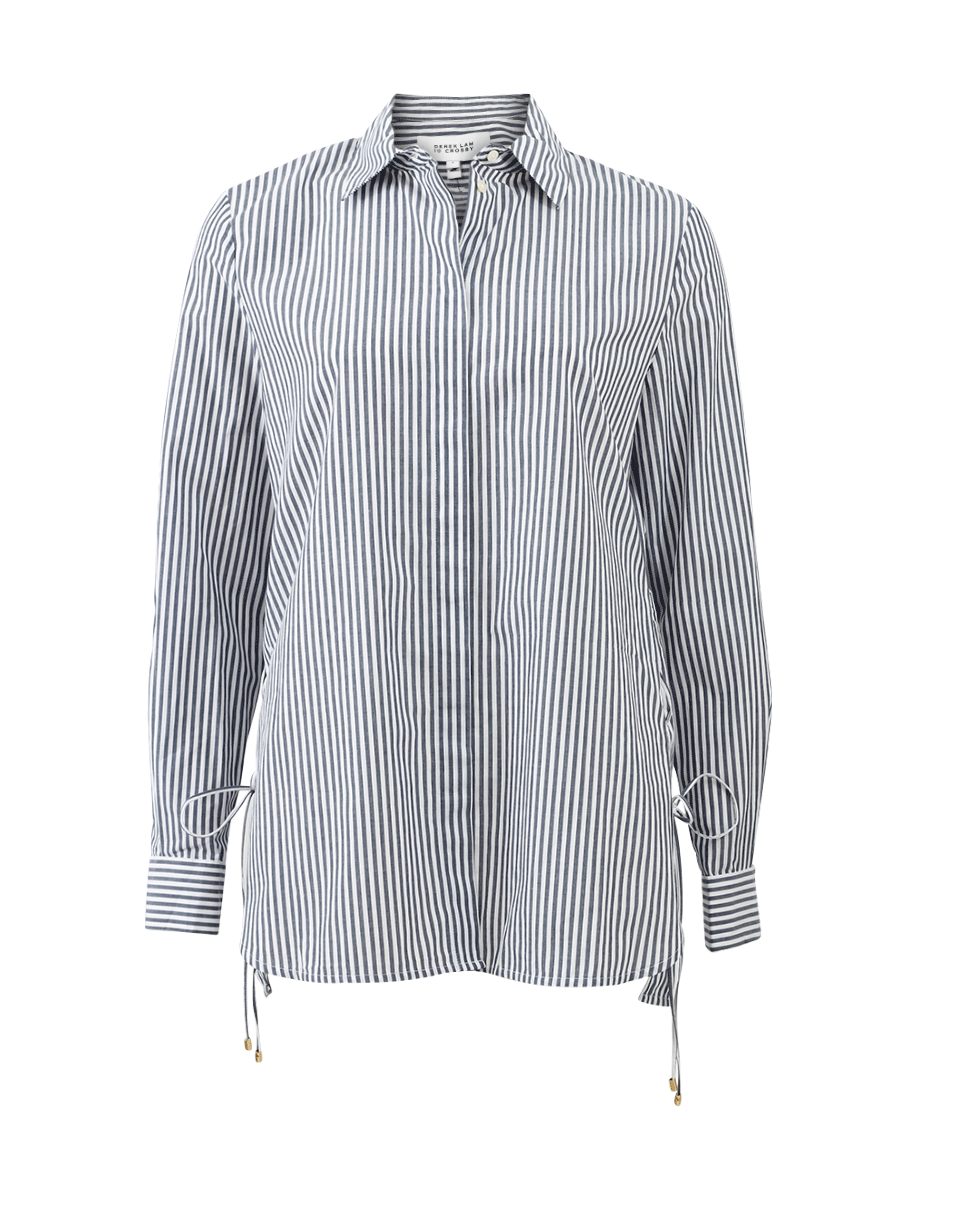 DEREK LAM 10 CROSBY-Button Down Side Lace Shirt-