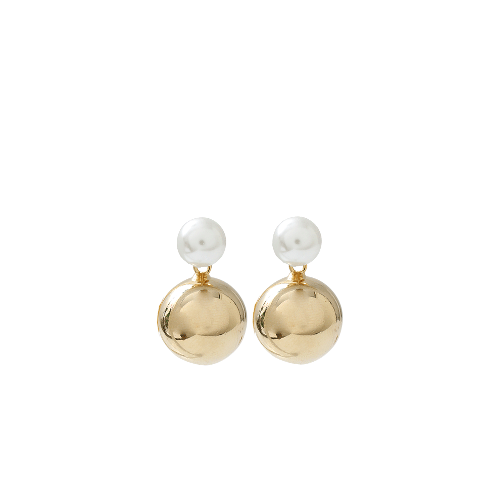 DESIGNS BY JANIS SAVITT-Pearl And Gold Earrings-PRL/GLD