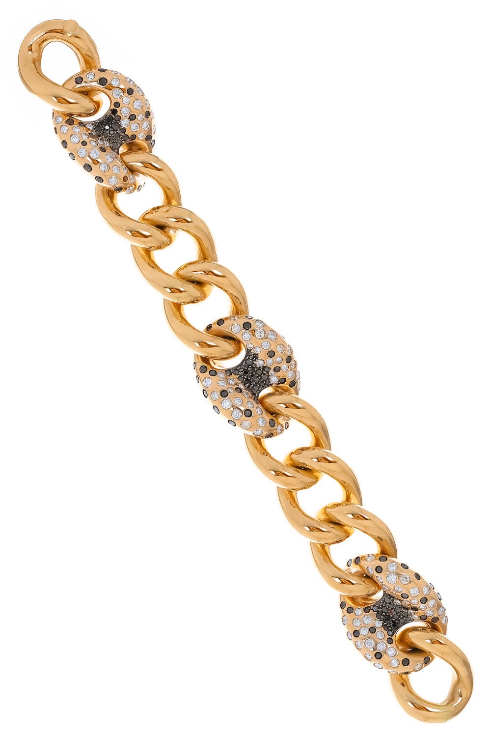 DIANA M. JEWELS-Diamond Link Bracelet-ROSE GOLD