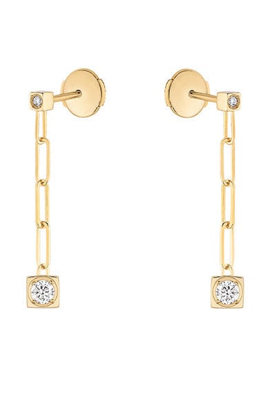 DINH VAN-Le Cube Diamant Pendant Earrings-YELLOW GOLD