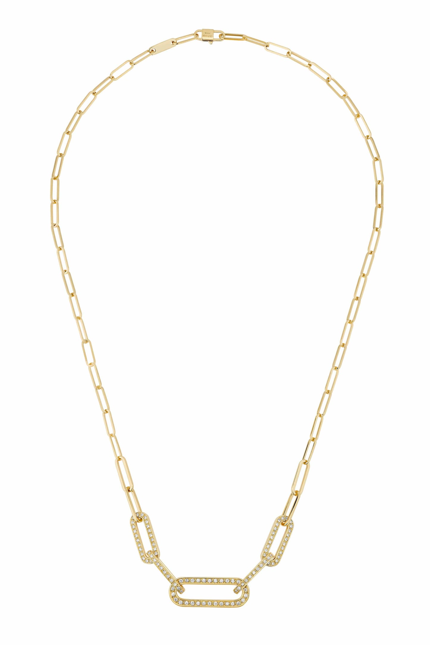 DINH VAN-Maillon L Large Diamond Necklace-YELLOW GOLD