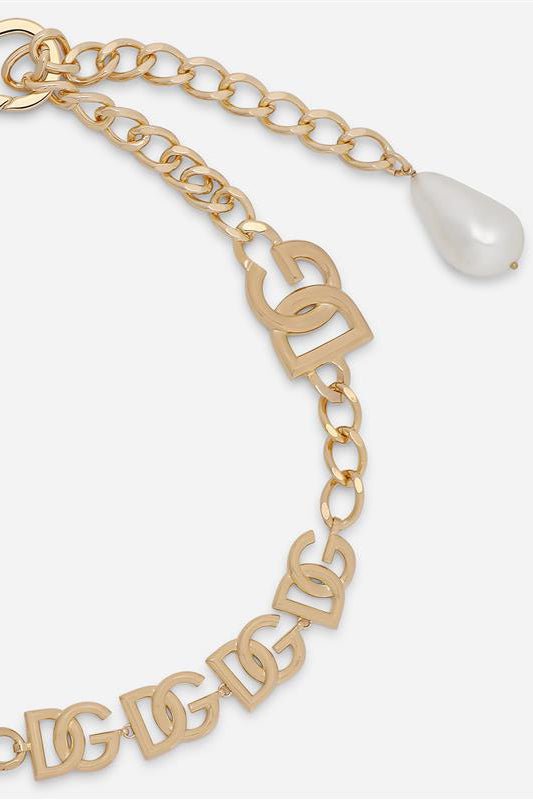 DOLCE & GABBANA-DG Logo Chain Belt-