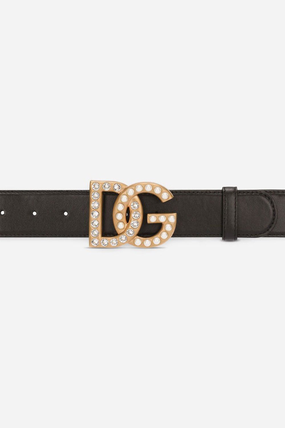 DOLCE & GABBANA-DG Logo Crystal Belt-