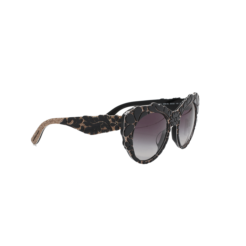 DOLCE & GABBANA-Texture Sunglasses-BLACK