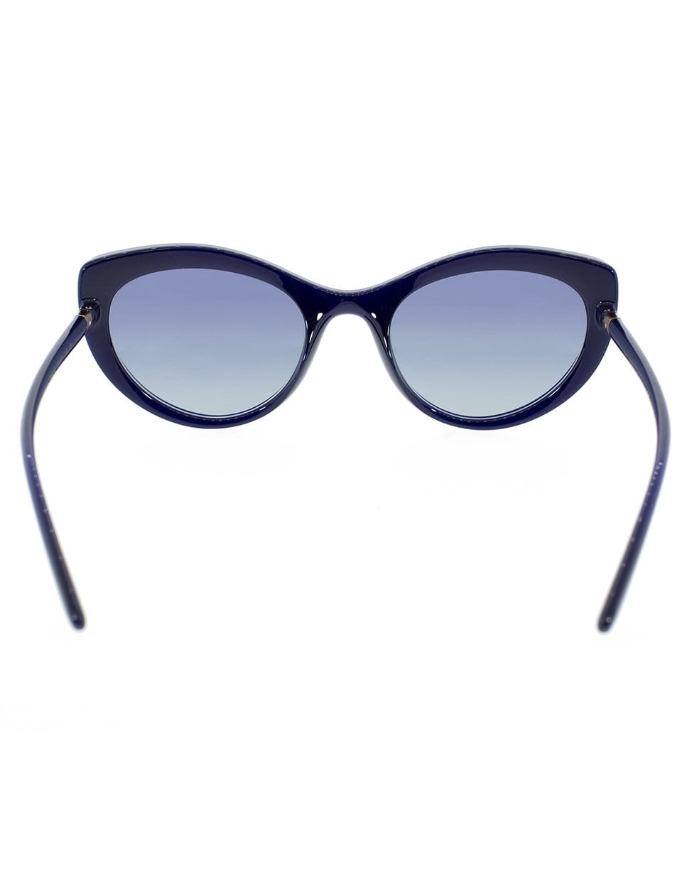 DOLCE & GABBANA-Blue Slim Cat Eye Sunglasses-BLUE