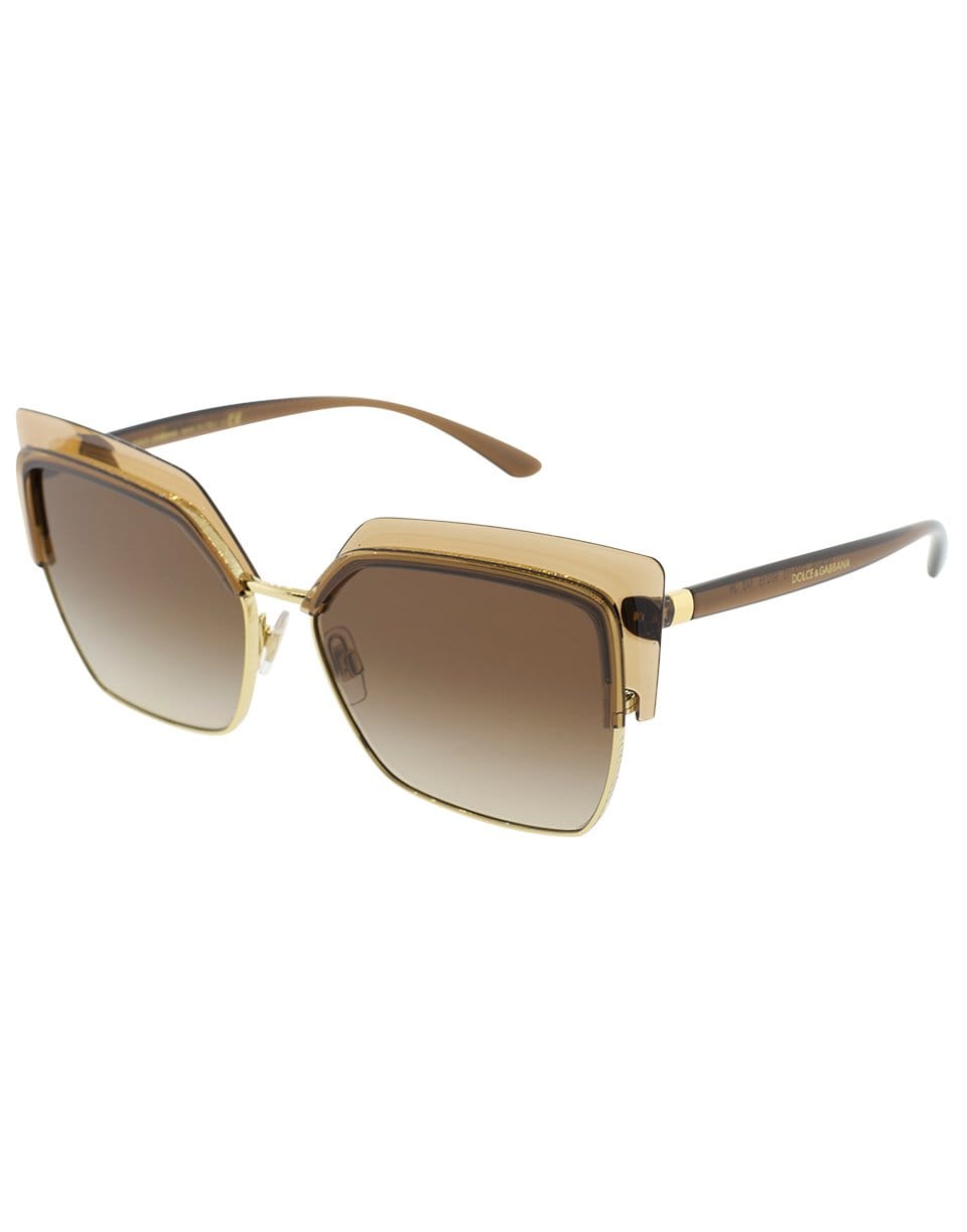 DOLCE & GABBANA-Brown Butterfly Sunglasses-BROWN