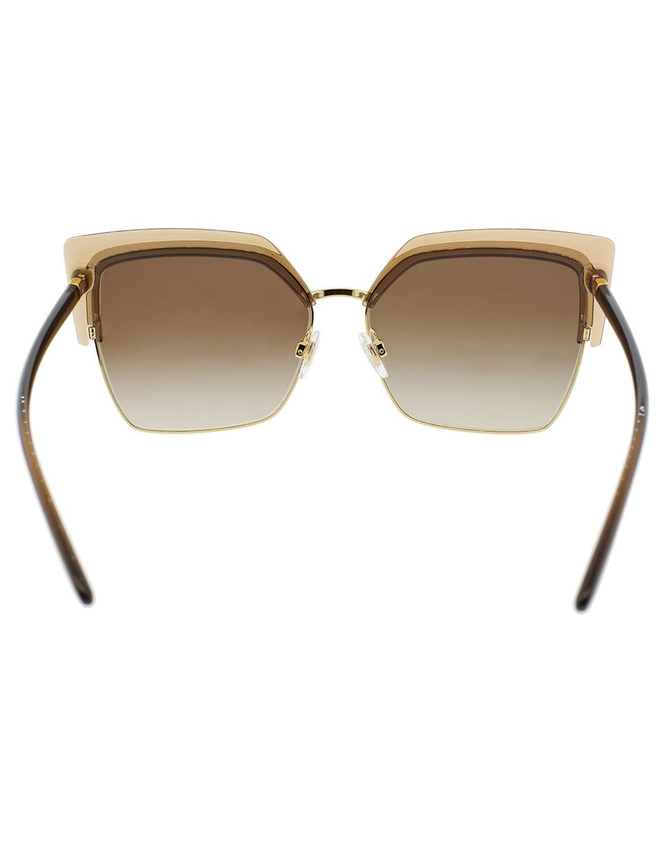 DOLCE & GABBANA-Brown Butterfly Sunglasses-BROWN