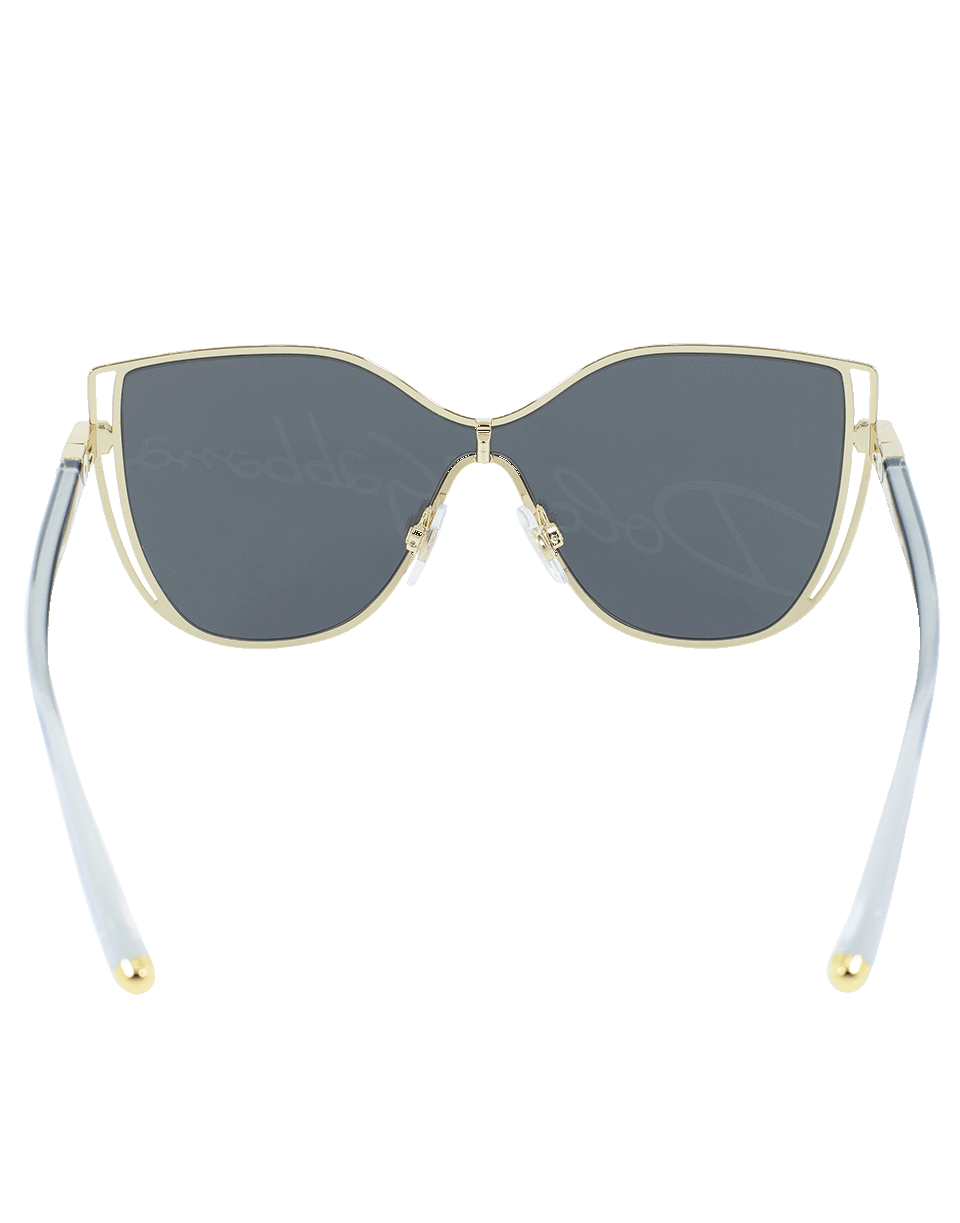 DOLCE & GABBANA-Logo Shield Sunglasses-GOLD