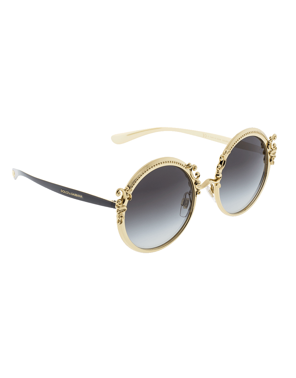 Round Metal Frame Sunglasses ACCESSORIESUNGLASSES DOLCE & GABBANA   