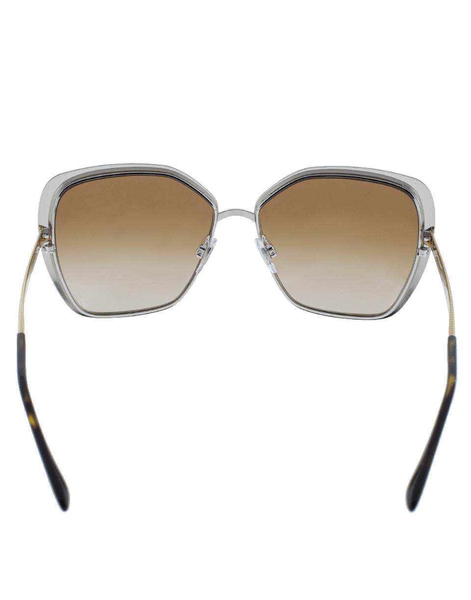 DOLCE & GABBANA-Square Metal Frame Sunglasses-GOLD