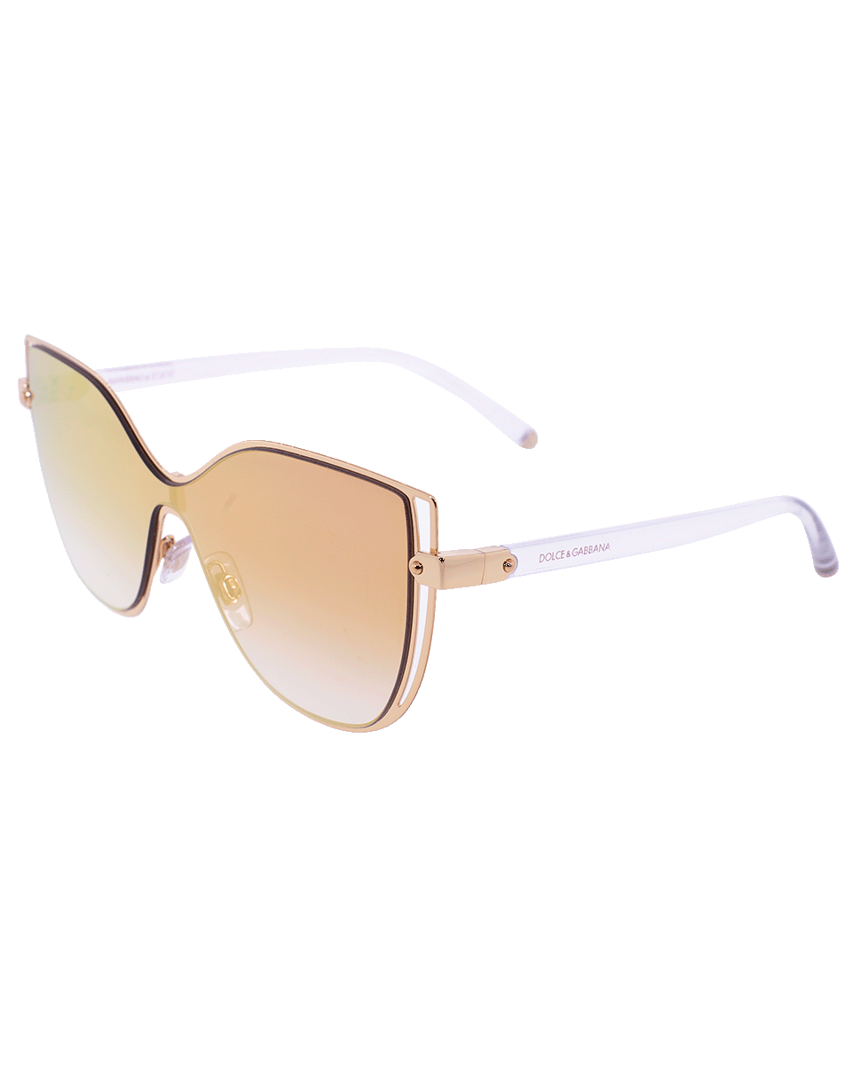 DOLCE & GABBANA-Shield Sunglasses-PNK/GLD