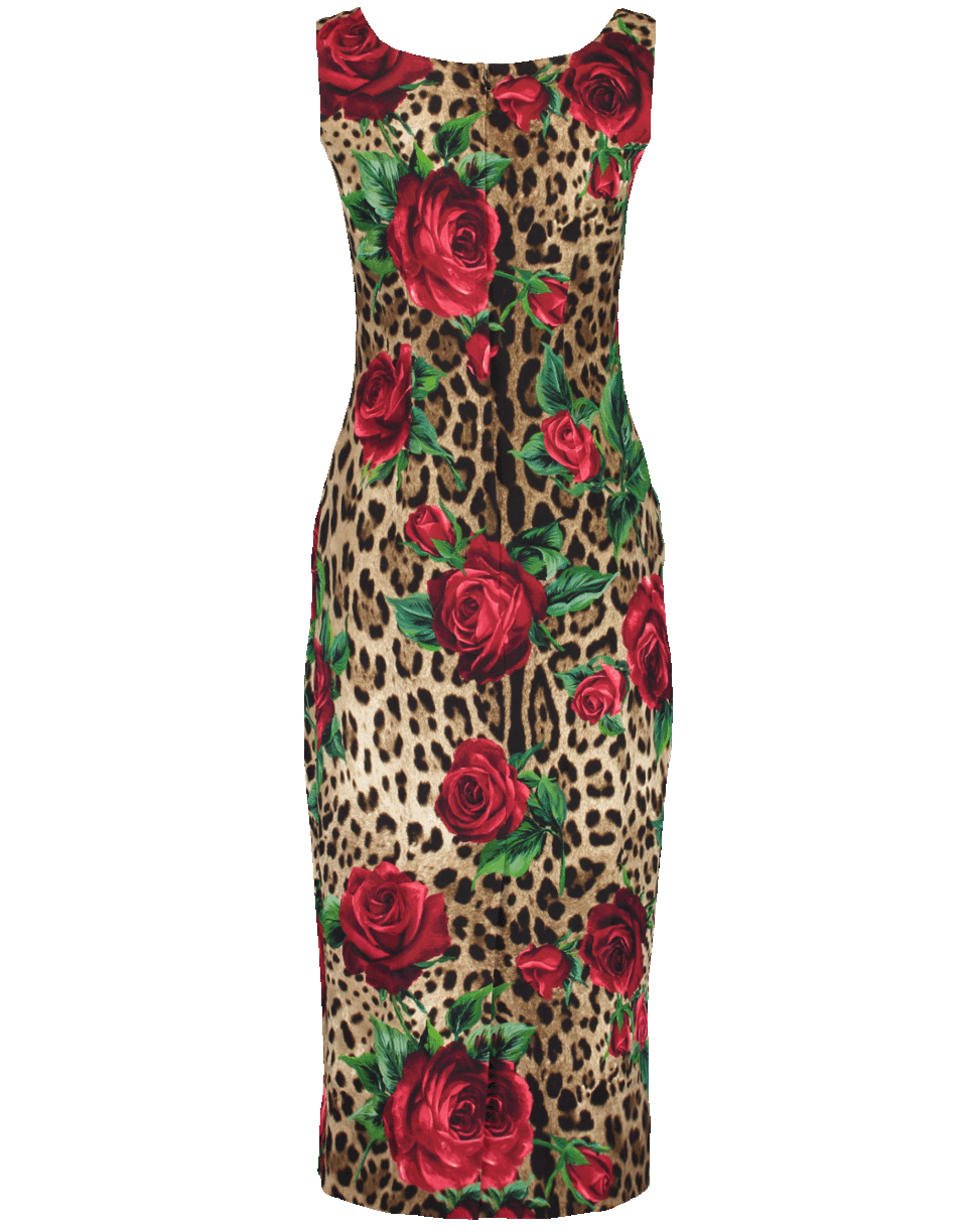 DOLCE & GABBANA-Fitted Leopard Dress-