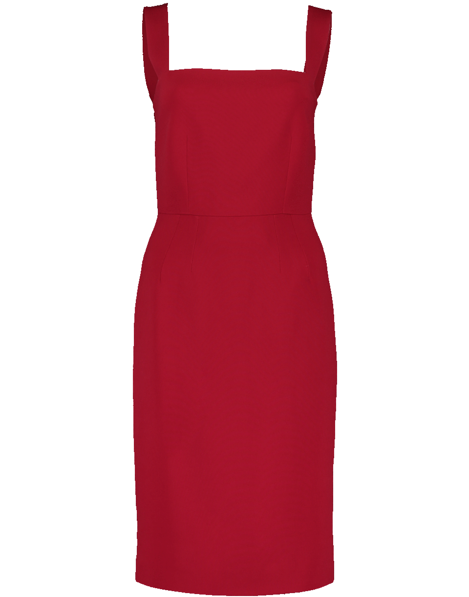 DOLCE & GABBANA-Square Neck Fitted Dress-
