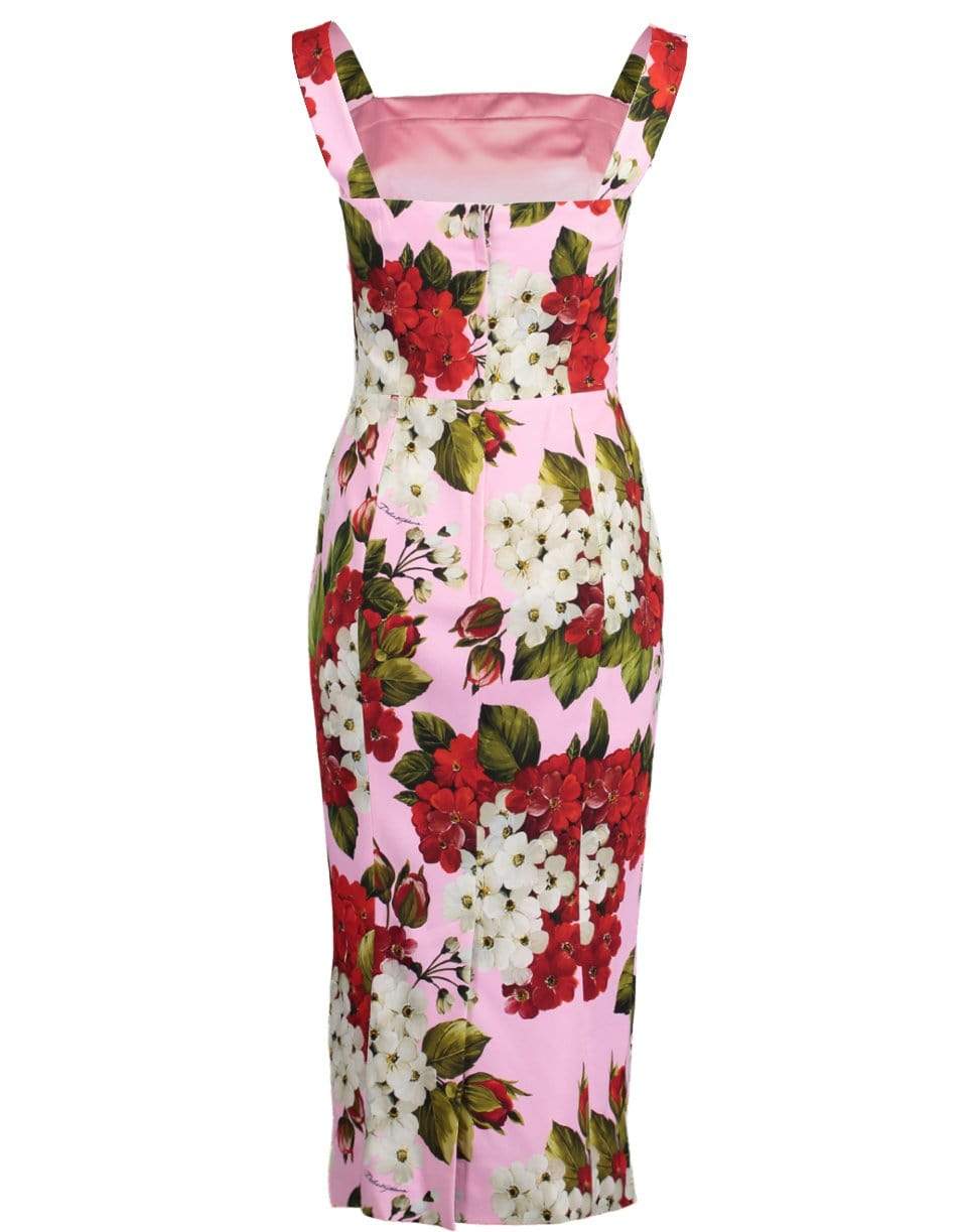 DOLCE & GABBANA-Square Neck Flower Print Tank Dress-