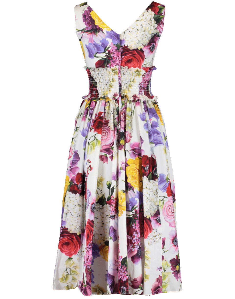 DOLCE & GABBANA-V-Neck Floral Dress-